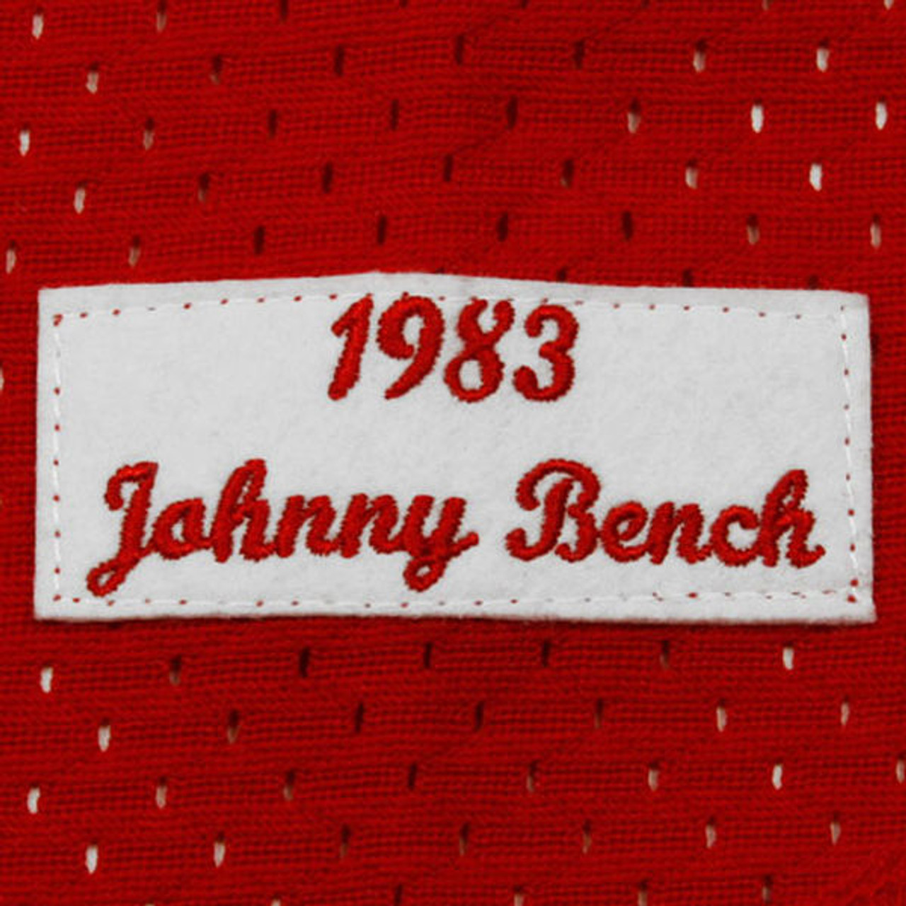 Men's Mitchell & Ness Johnny Bench 1983 Cincinnati Reds Batting