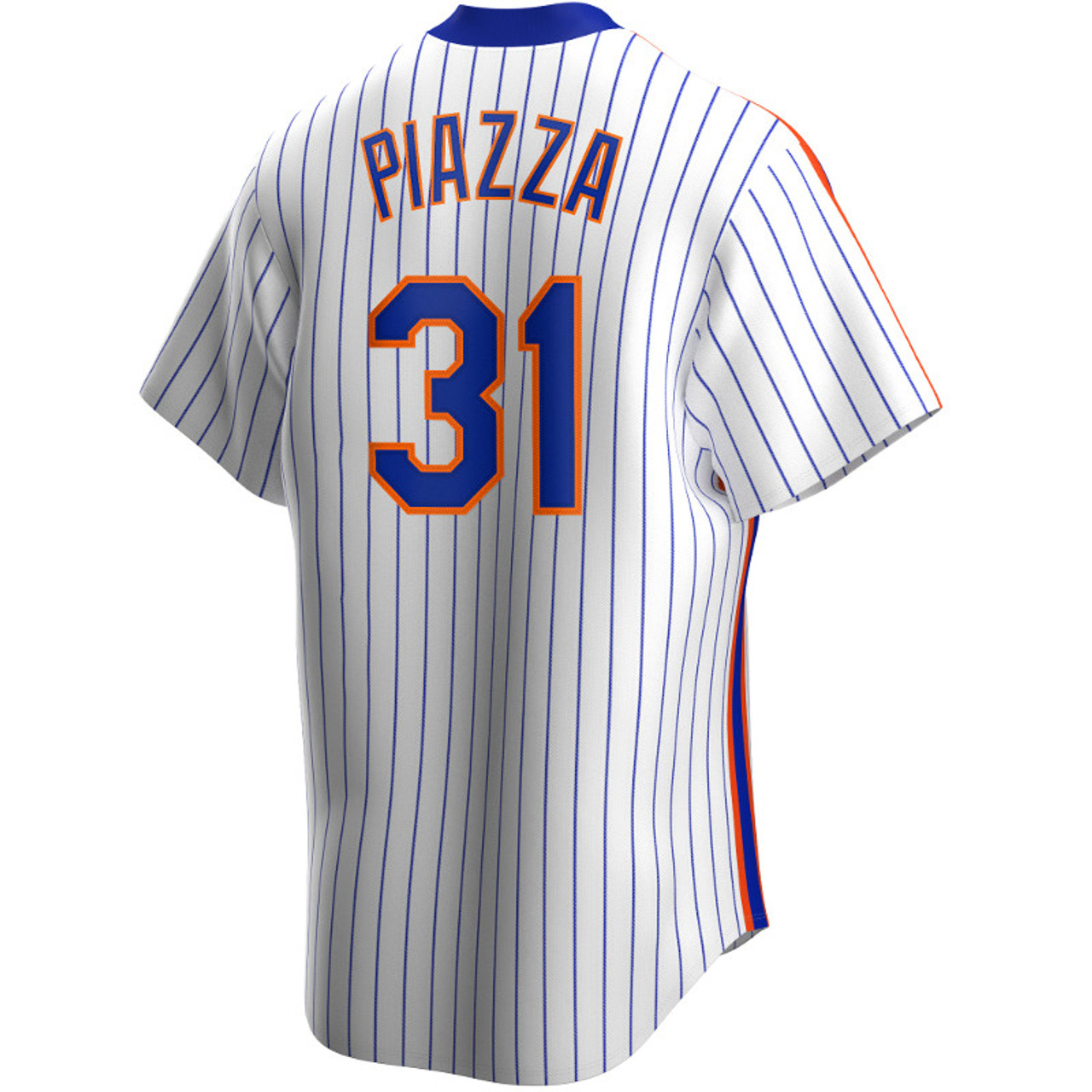 White V-Neck Men’s David Peterson Cooperstown Collection Mets Jersey