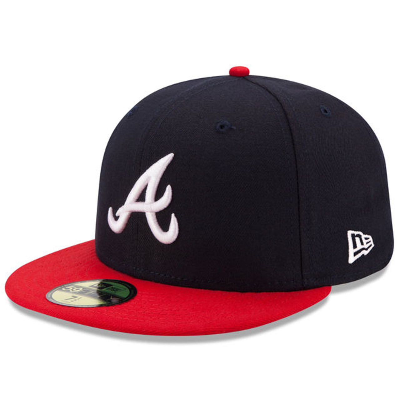 Men's New Era Atlanta Braves Navy/Red On-Field 59FIFTY Fitted Cap