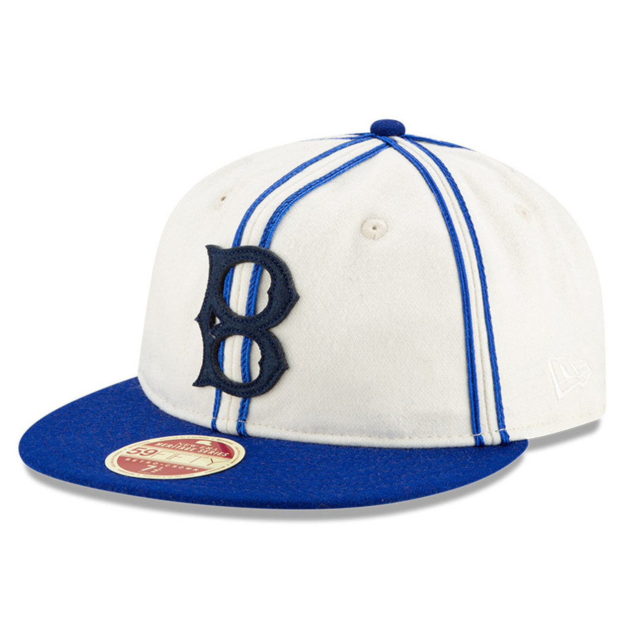 Los Angeles Dodgers New Era Cooperstown Collection Wool 59FIFTY Fitted Hat - Navy, Size: 7 5/8, Blue
