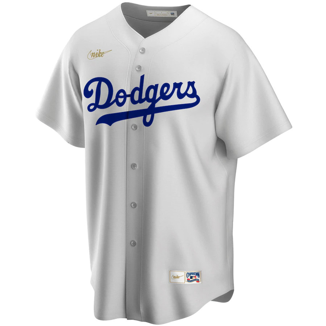 Mike Piazza Autographed Replica Mitchell & Ness Blue Dodgers Jersey - w/ Jackie  Robinson Patch