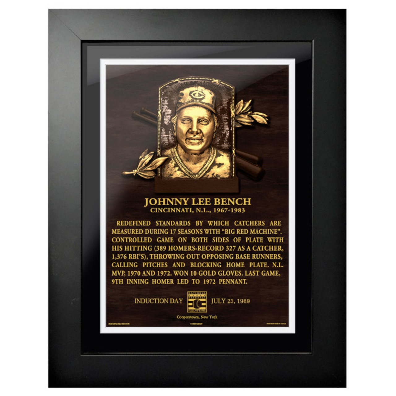 Johnny Bench Player Jersey Wall Sign