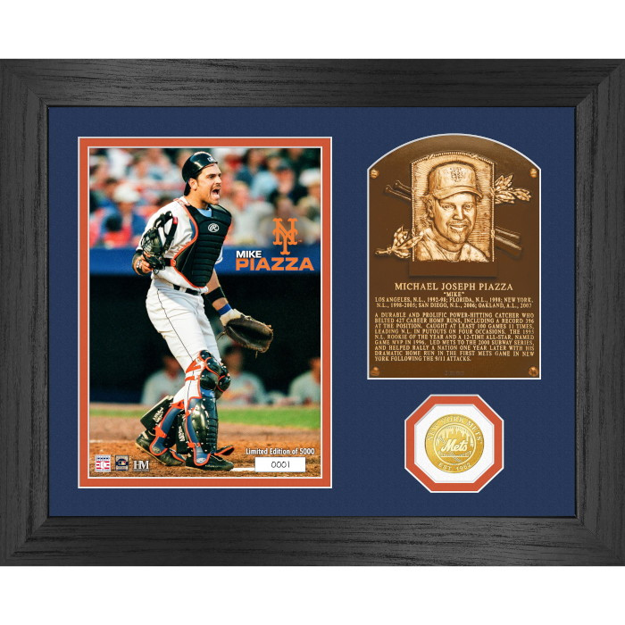 Highland Mint Mike Piazza Hall of Fame Plaque Bronze Coin 13 x 16