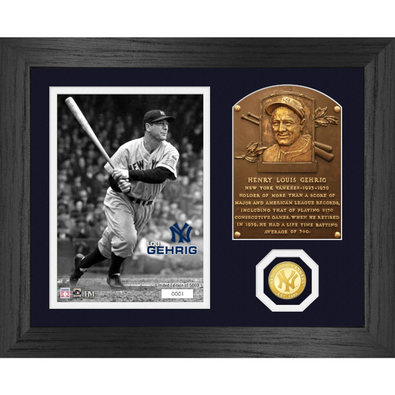 Lou Gehrig Custom Framed New York Yankees Jersey Display