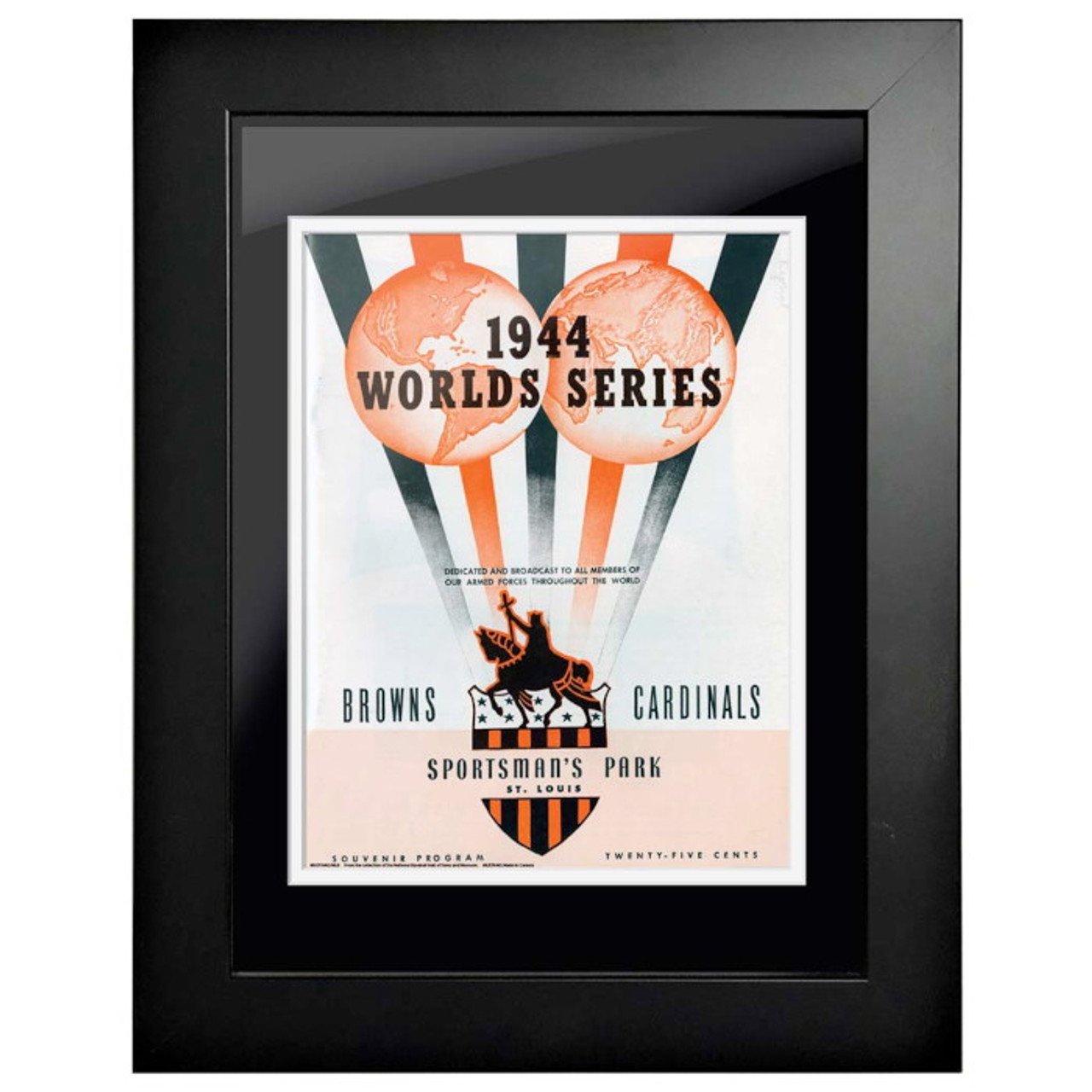 1944 World Series Program Cover 18 x 14 Framed Print