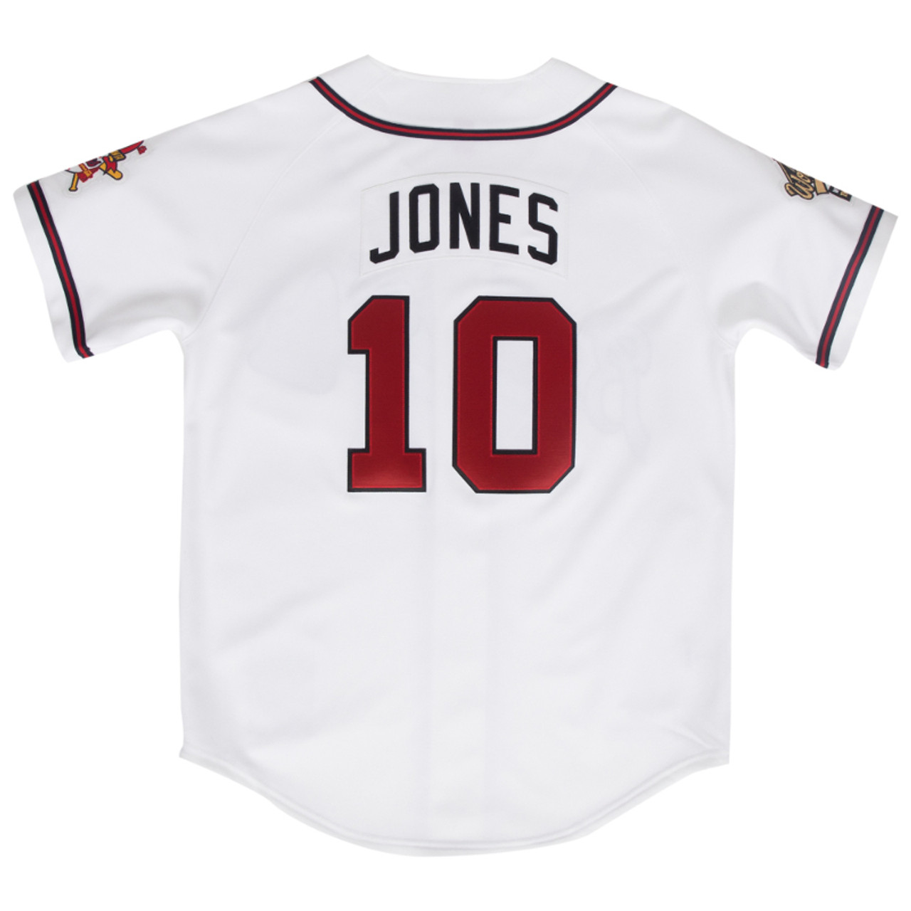 Men's Mitchell & Ness Chipper Jones 1995 Atlanta Braves Authentic Home  Jersey