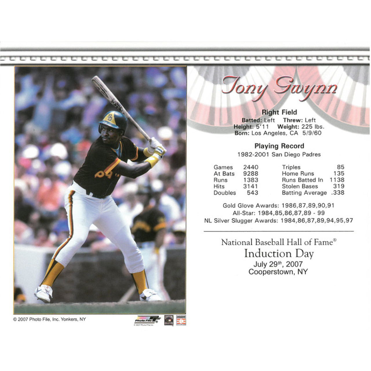 Tony Gwynn, San Diego Padres, 8x All-Star