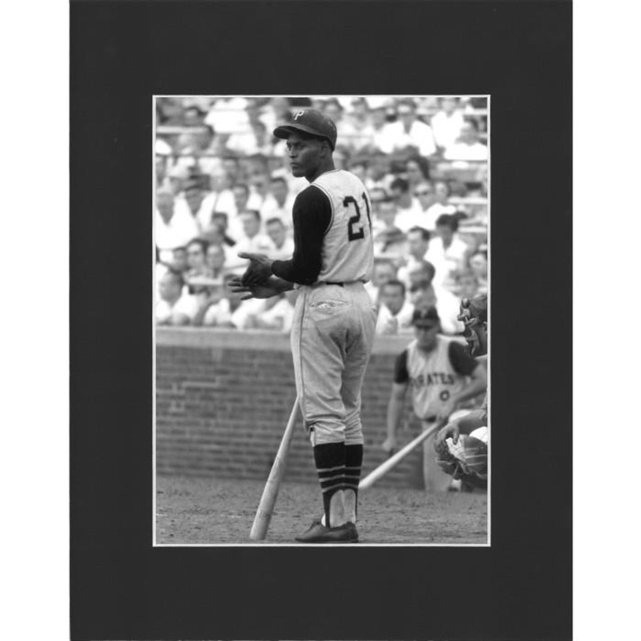 Matted 8x10 Photo- Larry Doby & Satchel Paige