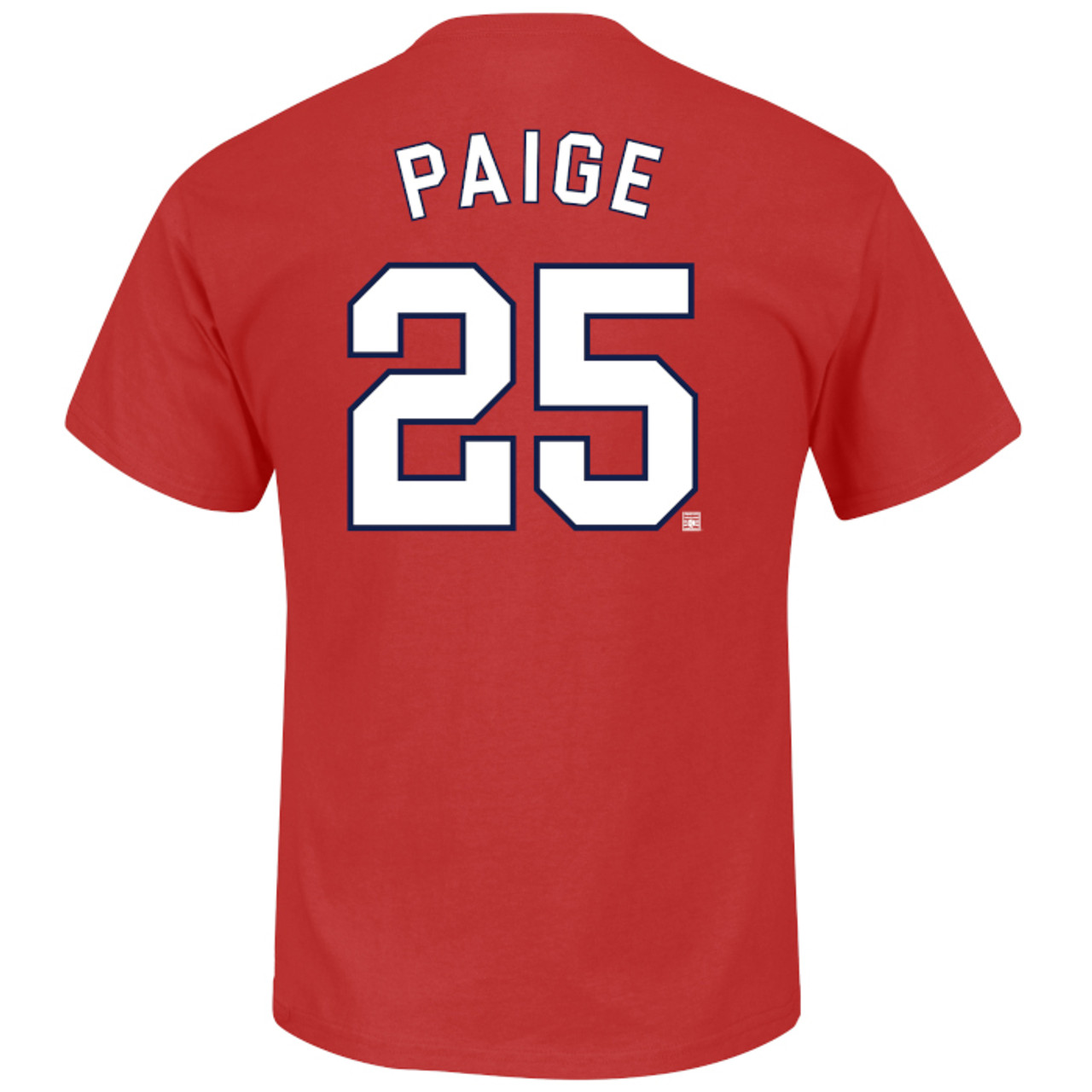 Men's Teambrown Satchel Paige Kansas City Monarchs Red Name & Number T-Shirt