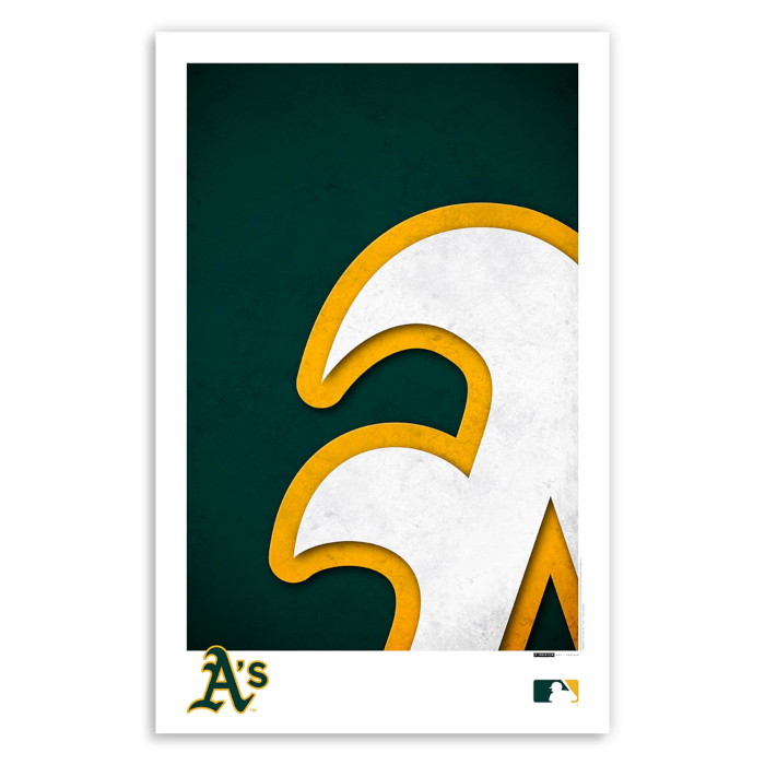 Oakland Athletics Minimalist Team Logo Collection 11 x 17 Fine Art