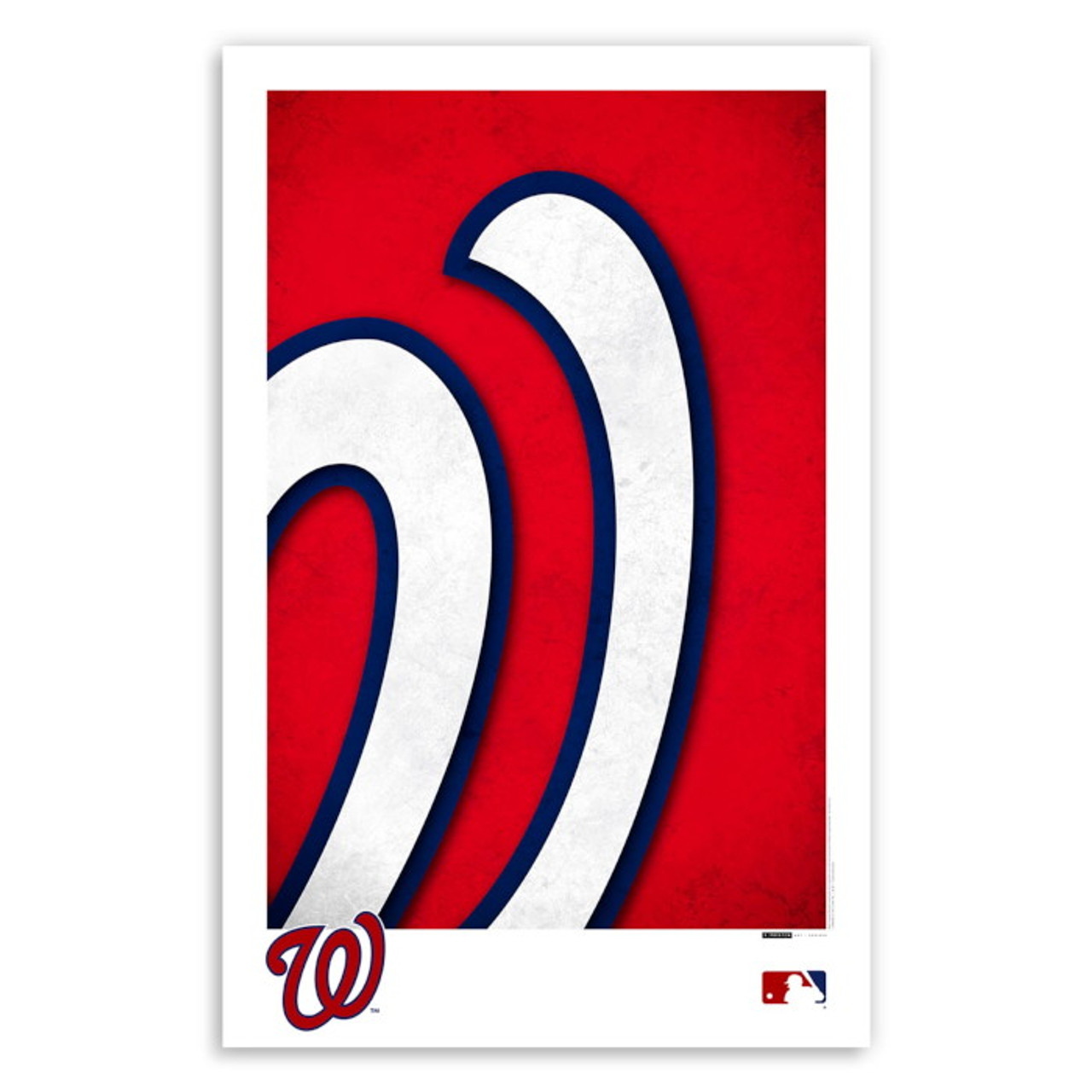 Washington Nationals Minimalist Team Logo Collection 11 x 17 Fine Art Print  by artist S. Prestons