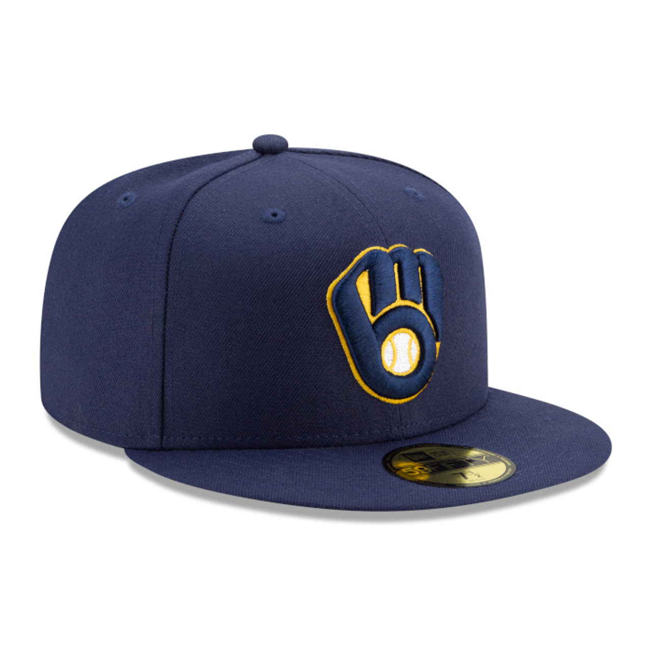 Men's New Era Milwaukee Brewers Dark Royal On-Field 59FIFTY Fitted Cap