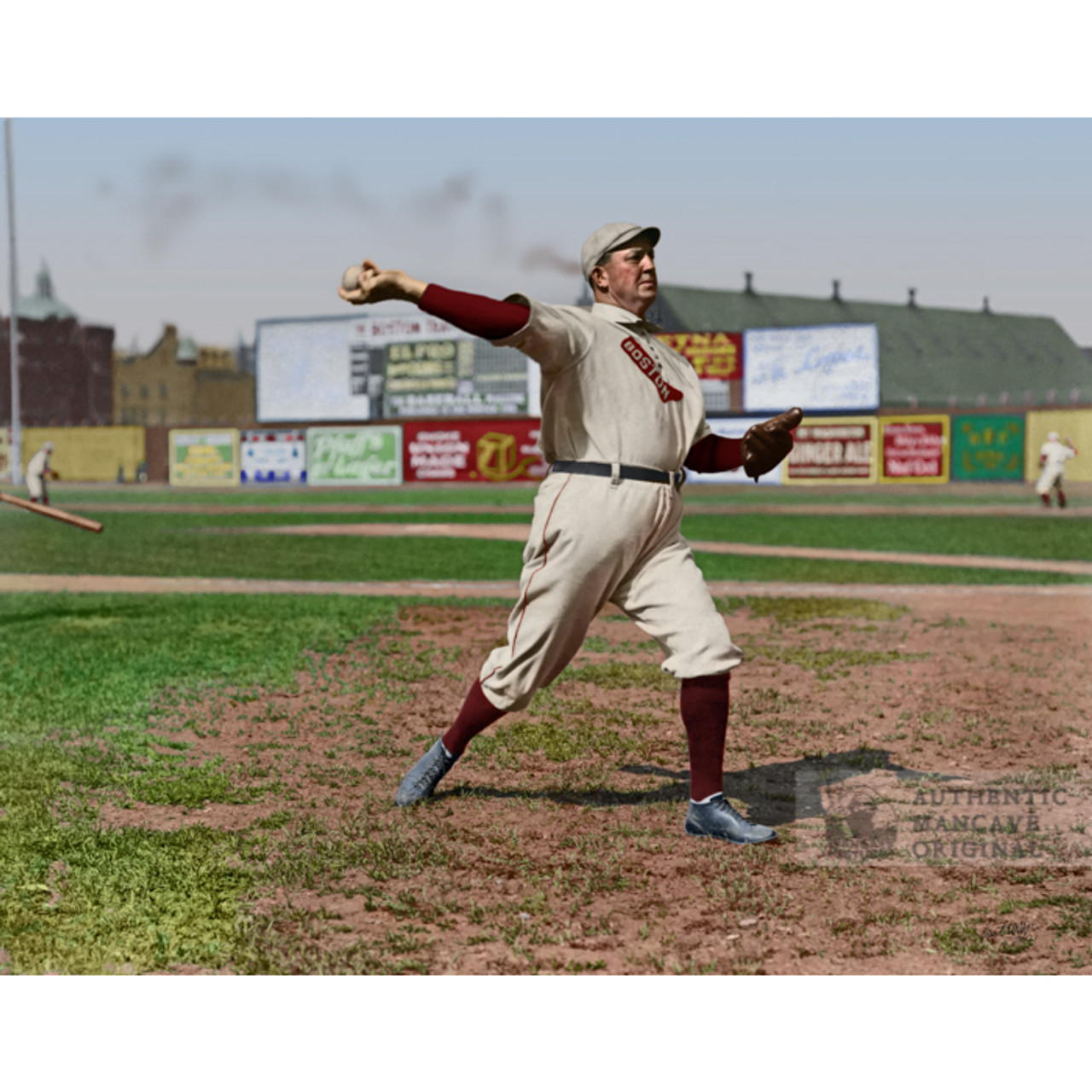 Cy Young 1908 Boston Red Sox 11 x 14 Colorized Print
