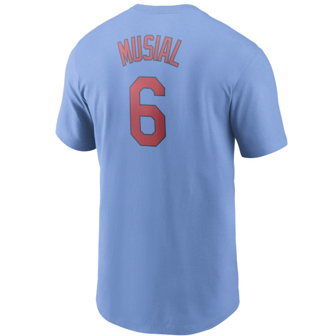 Men's Nike Stan Musial St. Louis Cardinals Cooperstown Collection Name &  Number Light Blue T-Shirt