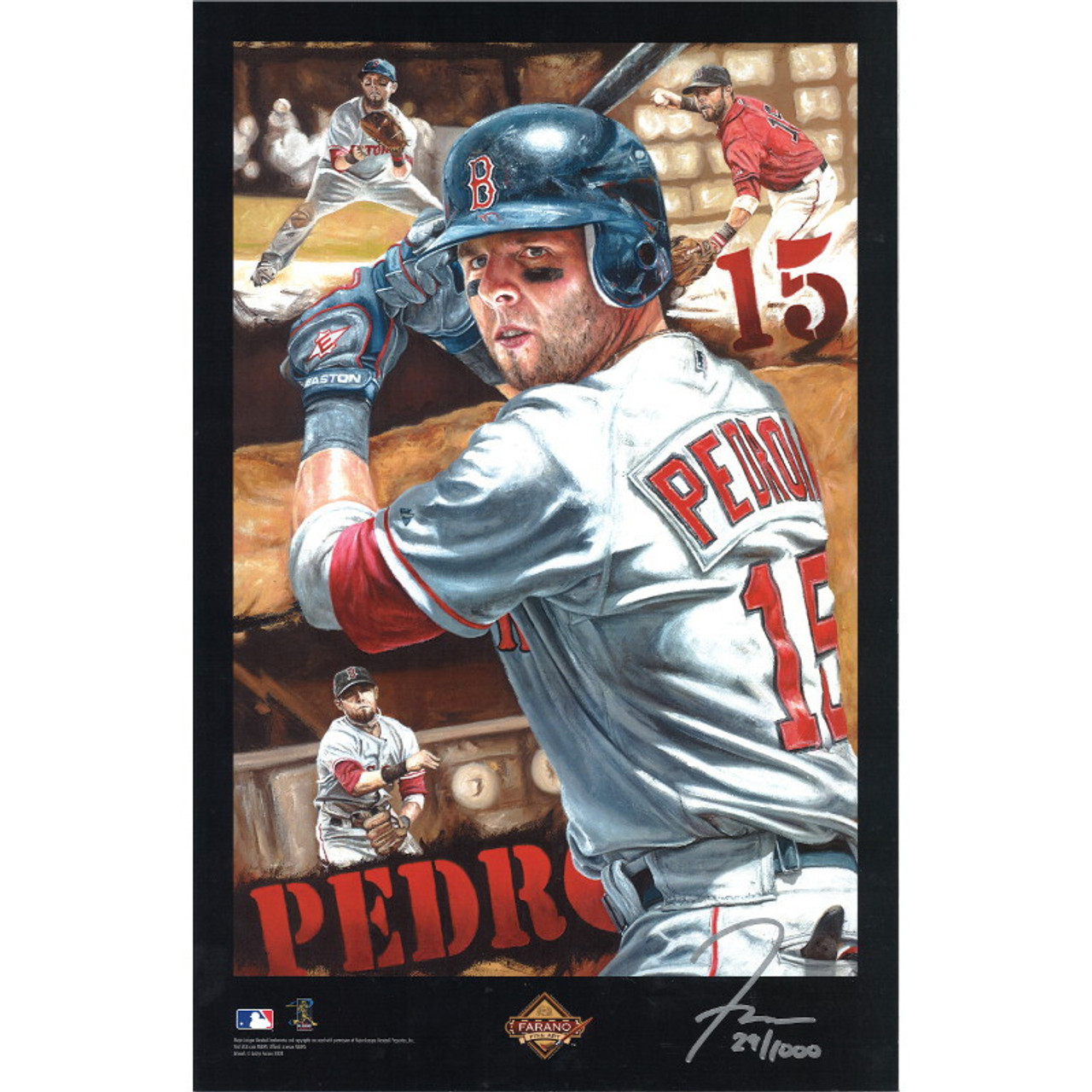 Dustin Pedroia Autographed and Framed Red Sox Jersey