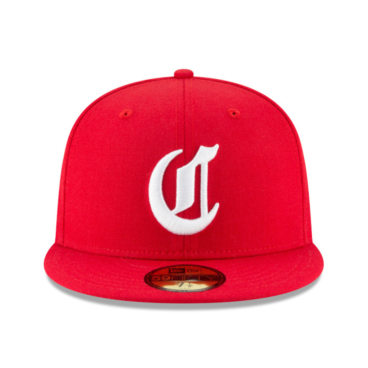 Cincinnati Reds 59FIFTY New Era Off White & H Red Fitted Hat Gray Bott –  USA CAP KING