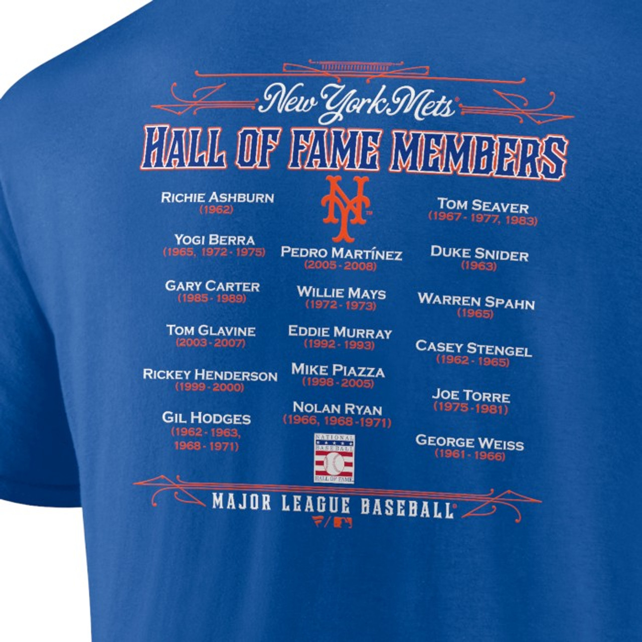 Men's New York Mets Royal Team Hall of Famer Roster T-Shirt