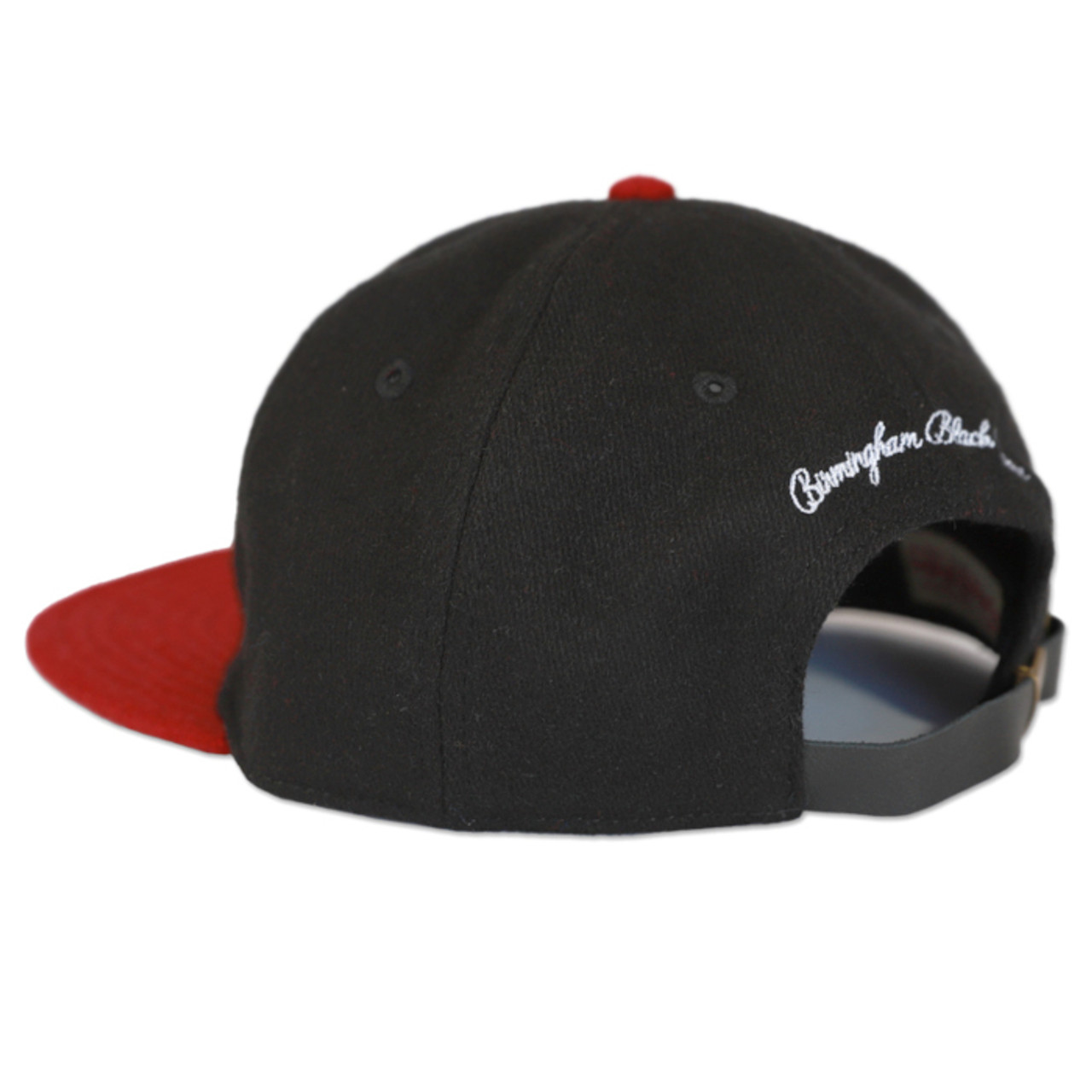 Men's Birmingham Black Barons Negro Leagues Baseball Museum Heritage  Adjustable Black Cap with Red Visor