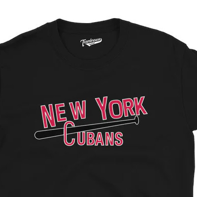 Unisex Teambrown New York Cubans Negro League Black Uniform Logo T