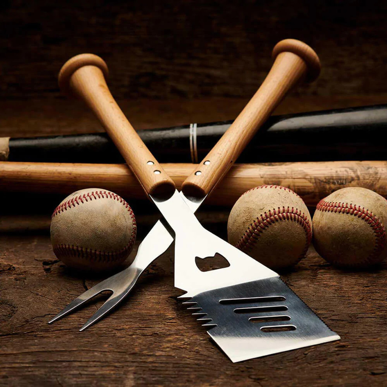 San Francisco Giants Baseball BBQ 'Turn Two' Grilling Utensil Set