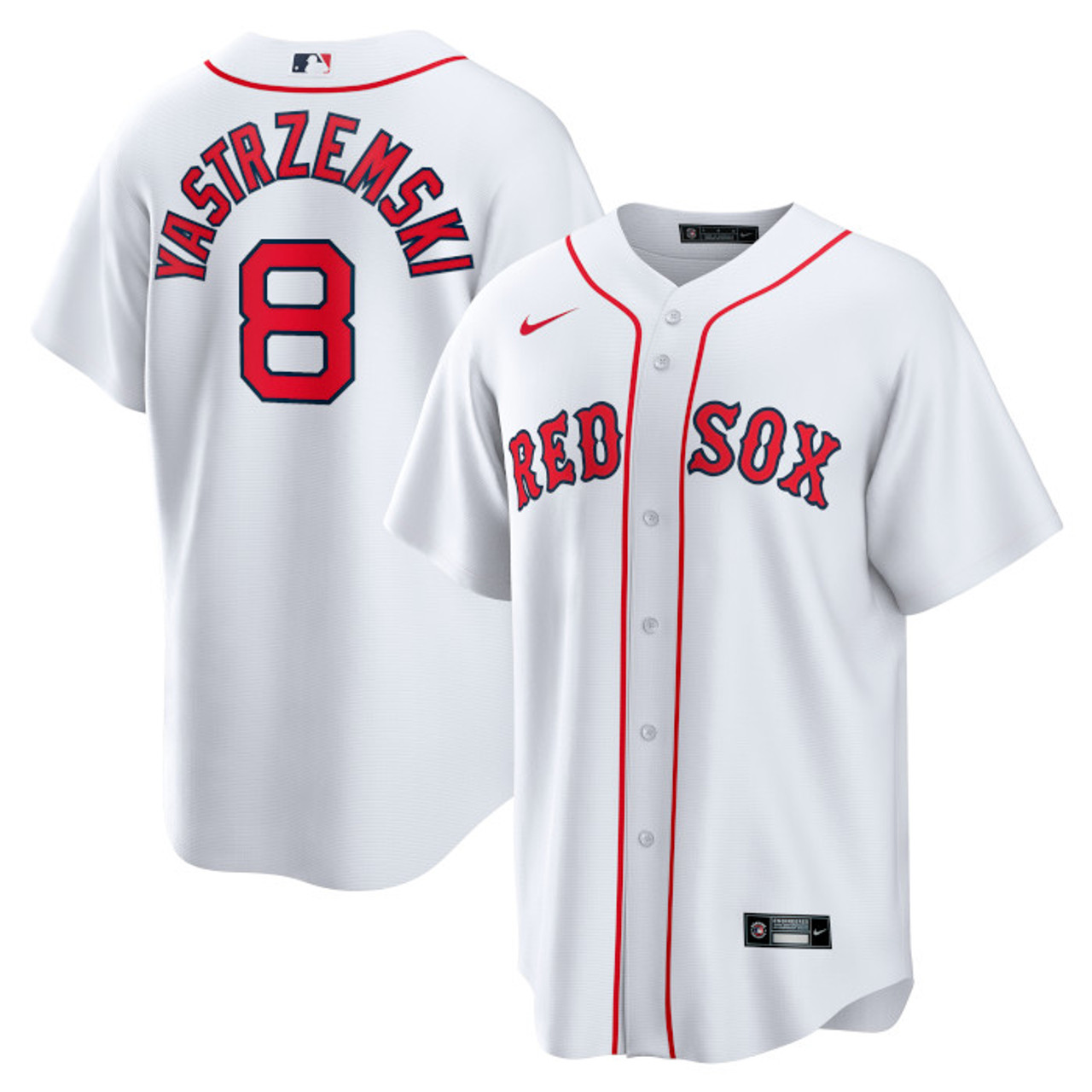 Men’s Nike Carl Yastrzemski Boston Red Sox Cooperstown Collection White  Home Jersey