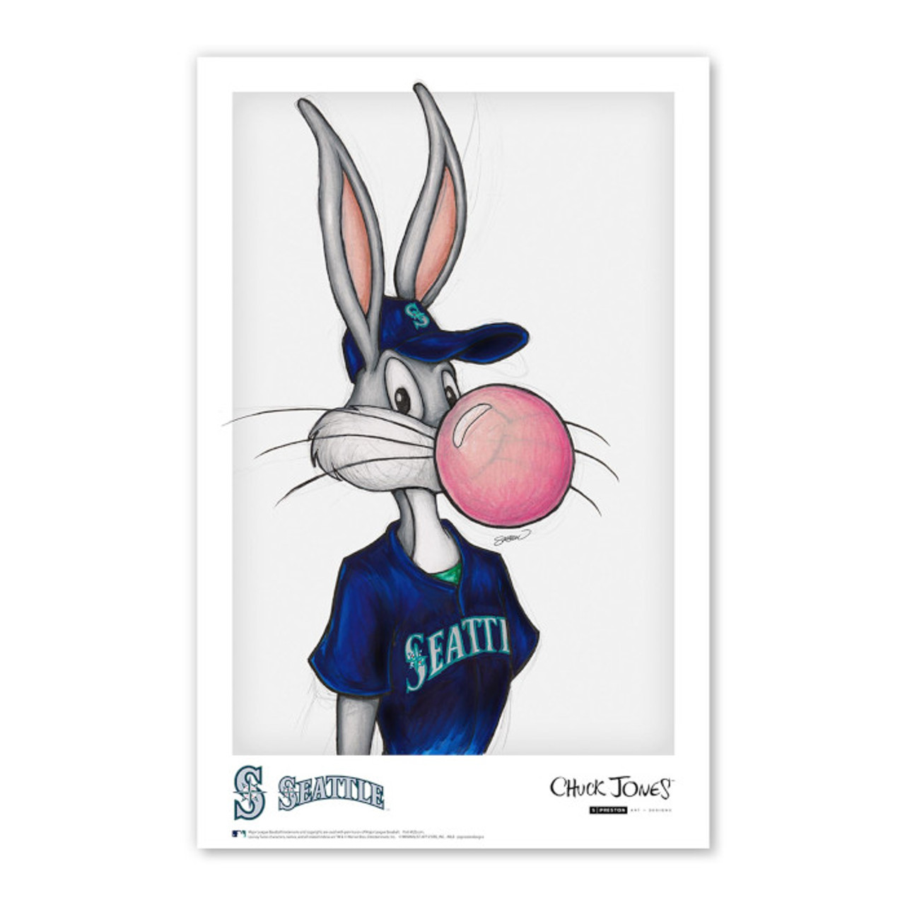 Seattle Mariners Looney Tunes Bugs Bunny Baseball Jersey -   Worldwide Shipping