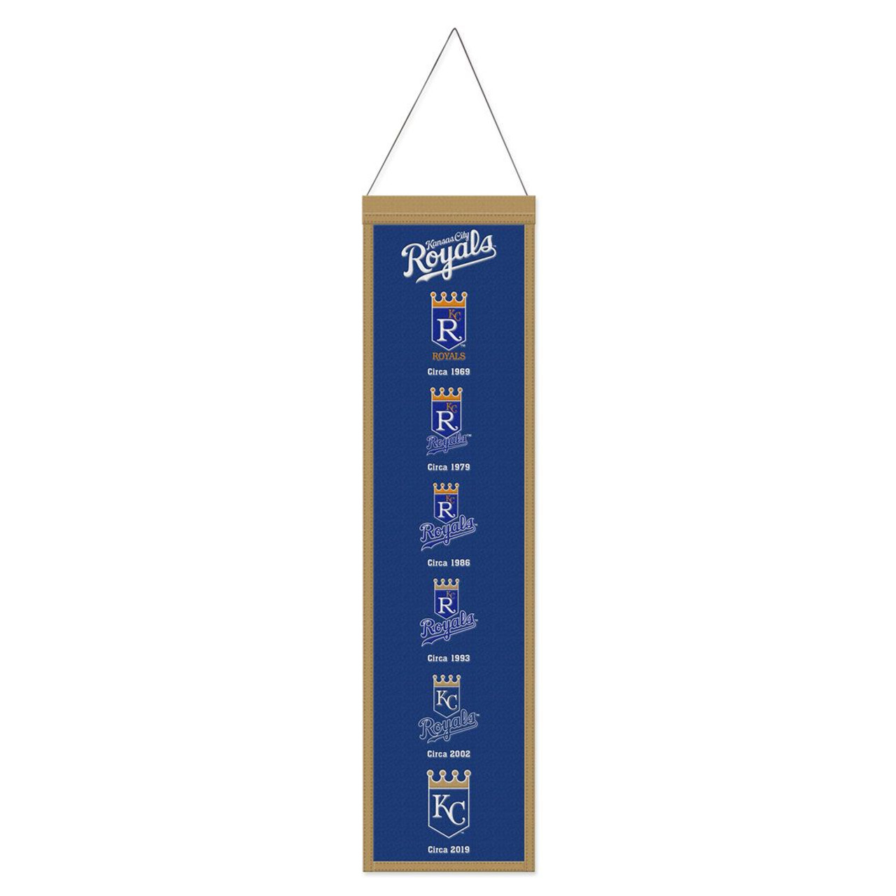 Kansas City Royals 8” x 32” Hanging Team Logo Evolution Banner