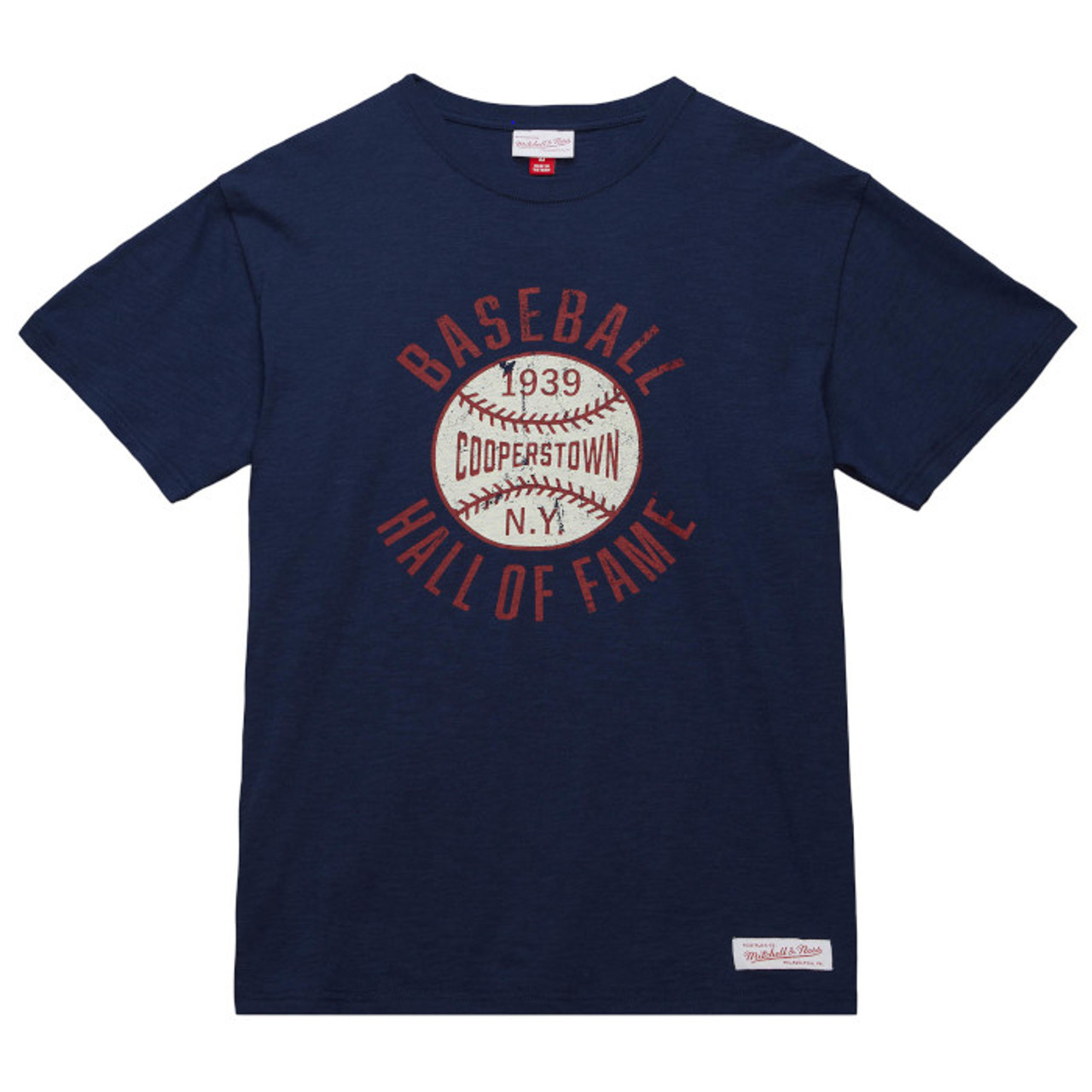 Men’s Mitchell & Ness New York Yankees Legend Slub Henley Navy and Grey  Baseball Shirt