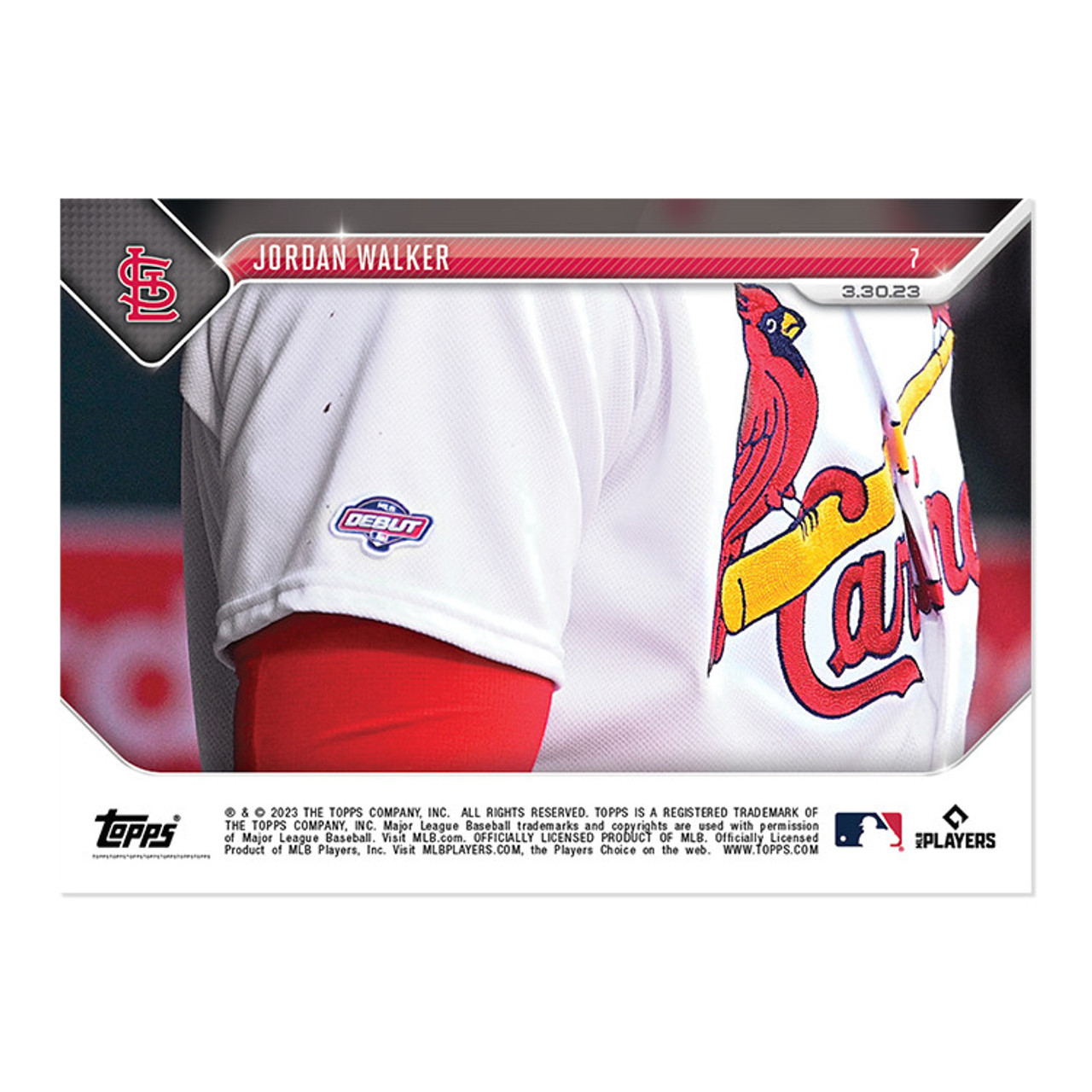 Cardinals Authentics: Jordan Walker Game Used Jersey
