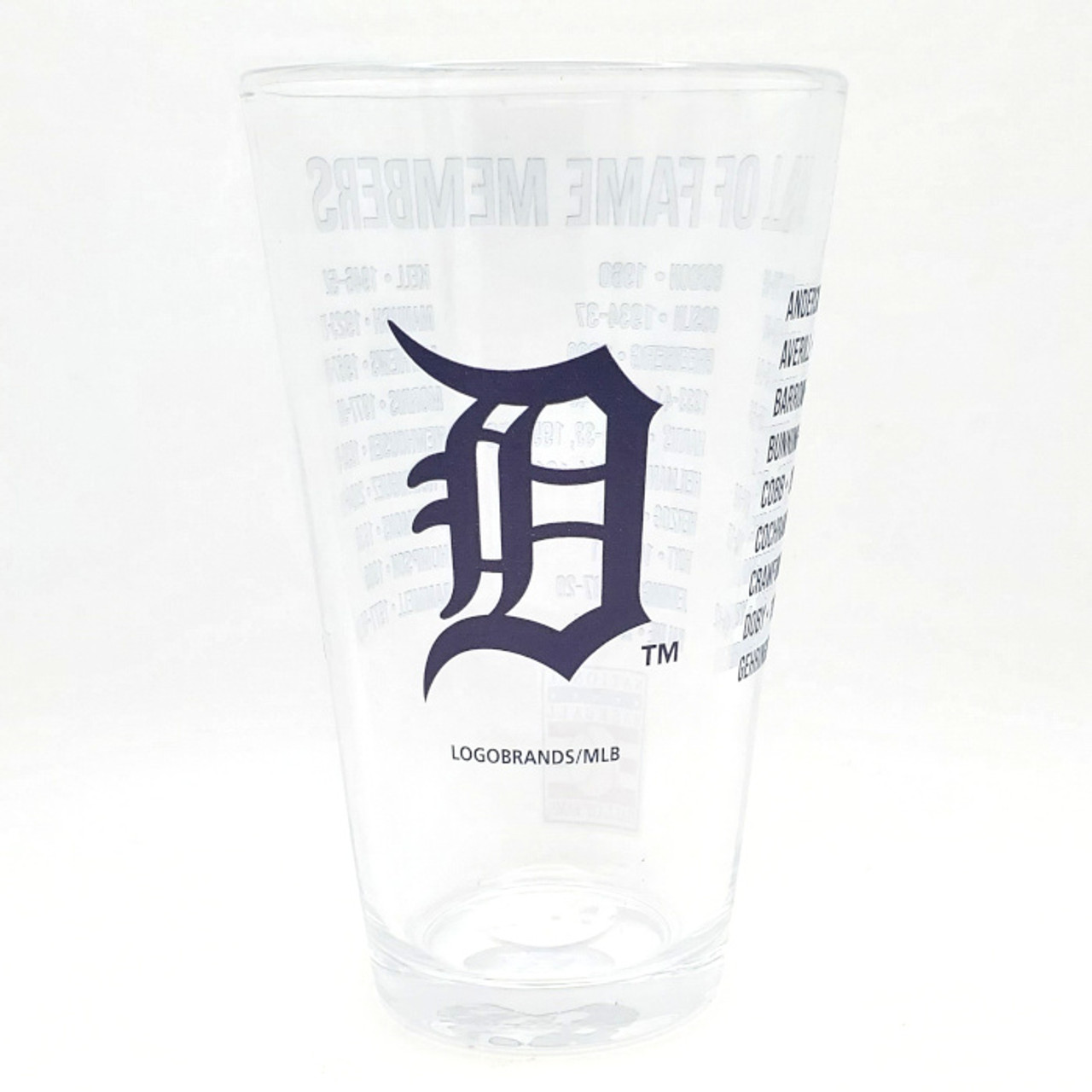 Detroit Tigers Team Hall of Famer 16 Ounce Pint Glass
