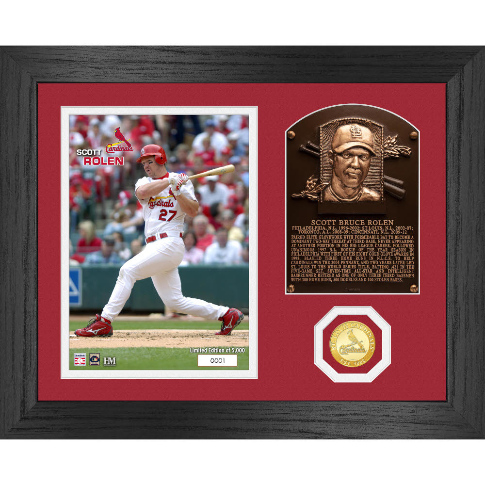 Highland Mint Scott Rolen Hall of Fame Plaque Bronze Coin 13 x 16