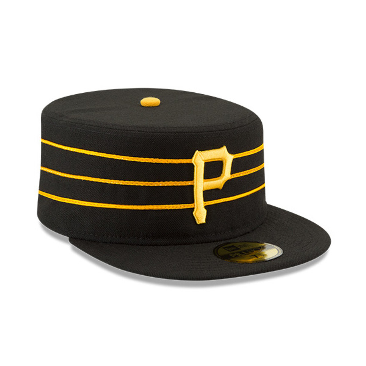 Pittsburgh Pirates New Era 5950 Fitted Hat - Alt 2 - Yellow/Black