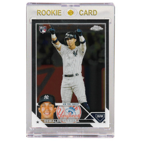 NY スーパールーキー！Oswaldo Cabrera 直筆サインカード Oswaldo Cabrera New York Yankees 2023 Topps Chrome # 69 Rookie Card