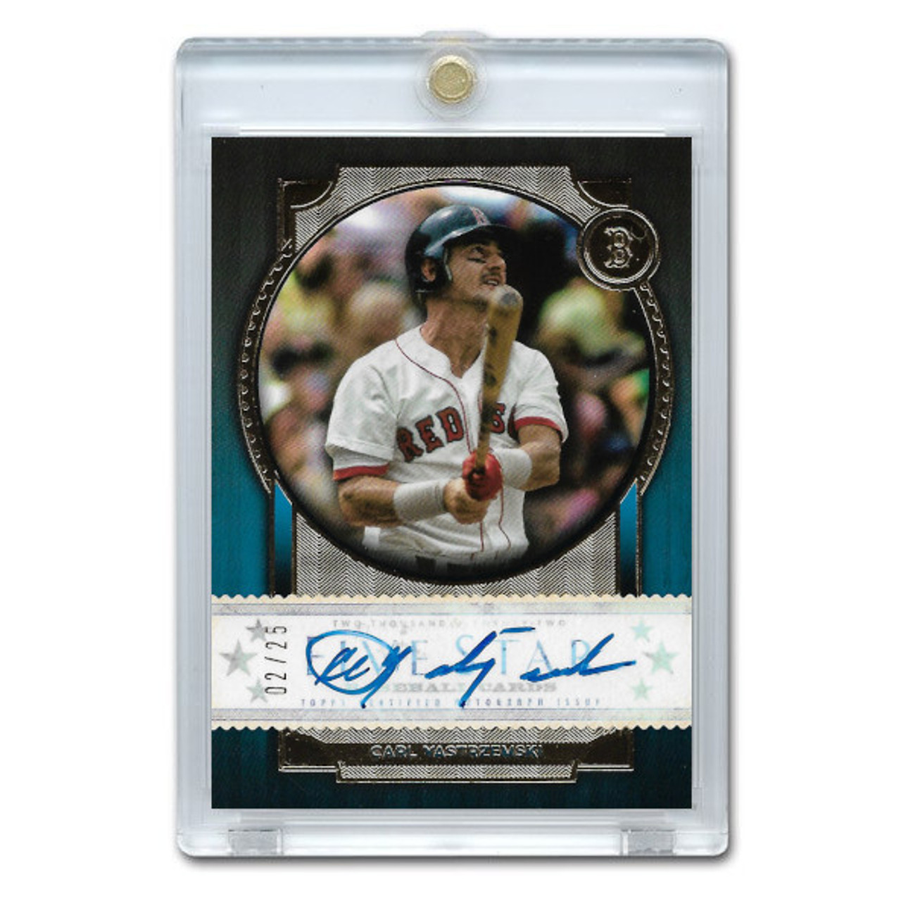 $5. Carl Yastrzemski Batting Photo: Baseball Left Fielder Phone Card