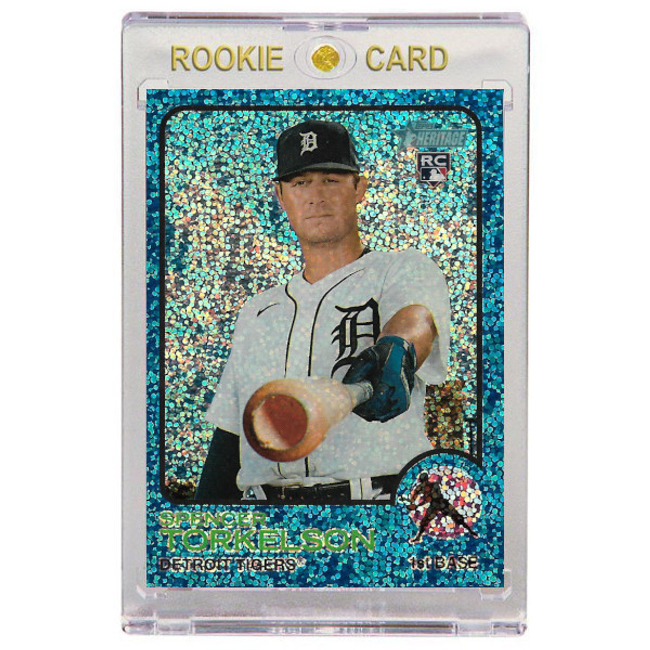 Spencer Torkelson Detroit Tigers 2022 Topps Heritage Chrome Blue Sparkle # 531 Rookie Card