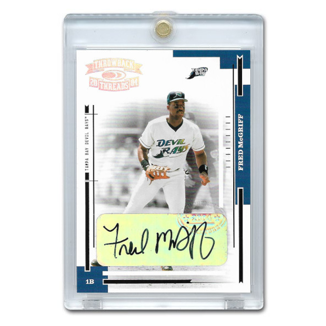 Fred McGriff Autographed Card 2004 Donruss Throwback Threads