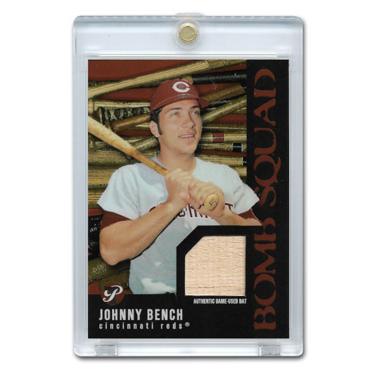 Johnny Bench 2003 Topps Pristine Bomb Squad Game Jersey