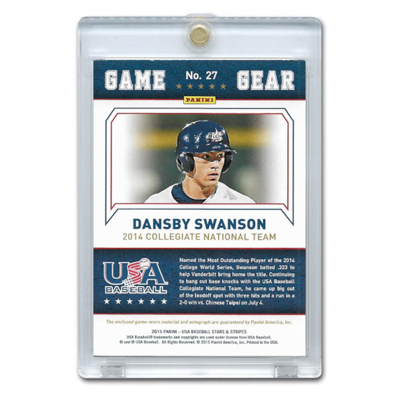 Dansby Swanson Game-Used Jackie Robinson Day '42' Jersey - Cubs at