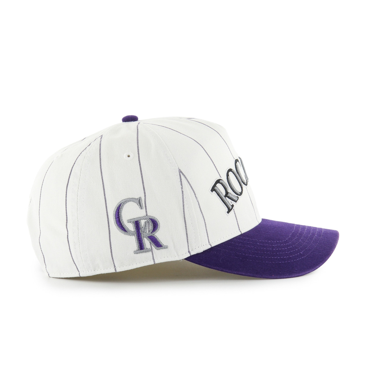 Men’s ’47 Colorado Rockies Cooperstown Collection Double Header White  Pinstripe Hitch Adjustable Cap