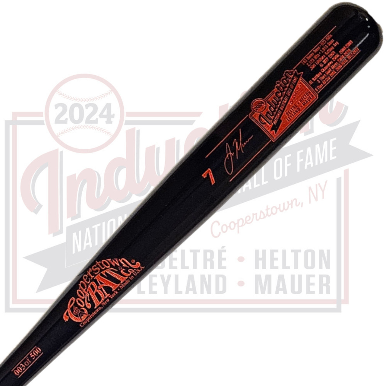 Joe Mauer Baseball Hall of Fame 2024 Induction Limited Edition Full Size  34 Career Stat Bat