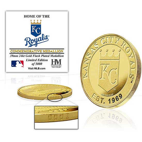 Kauffman Stadium 24kt Gold Flash Plated Limited Edition Mint Coin