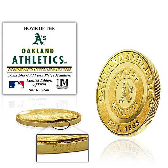 Oakland Coliseum 24kt Gold Flash Plated Limited Edition Mint Coin