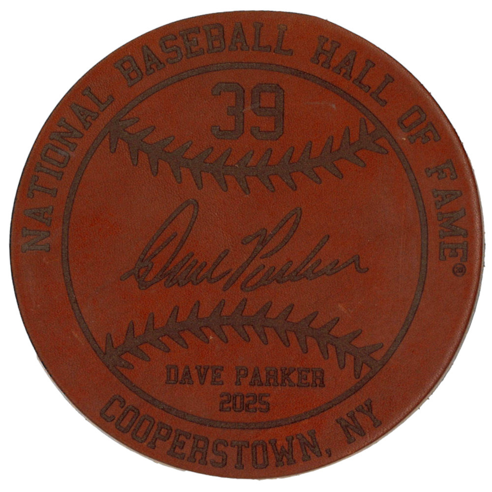 Dave Parker Baseball Hall of Fame 2025 Inductee Leather Engraved Coaster