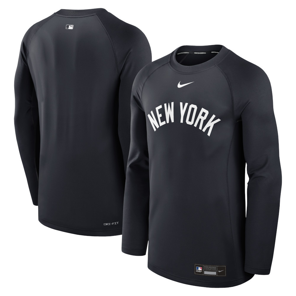 Men's Nike New York Yankees Navy Authentic Collection Game Time Raglan Performance Long Sleeve T-Shirt