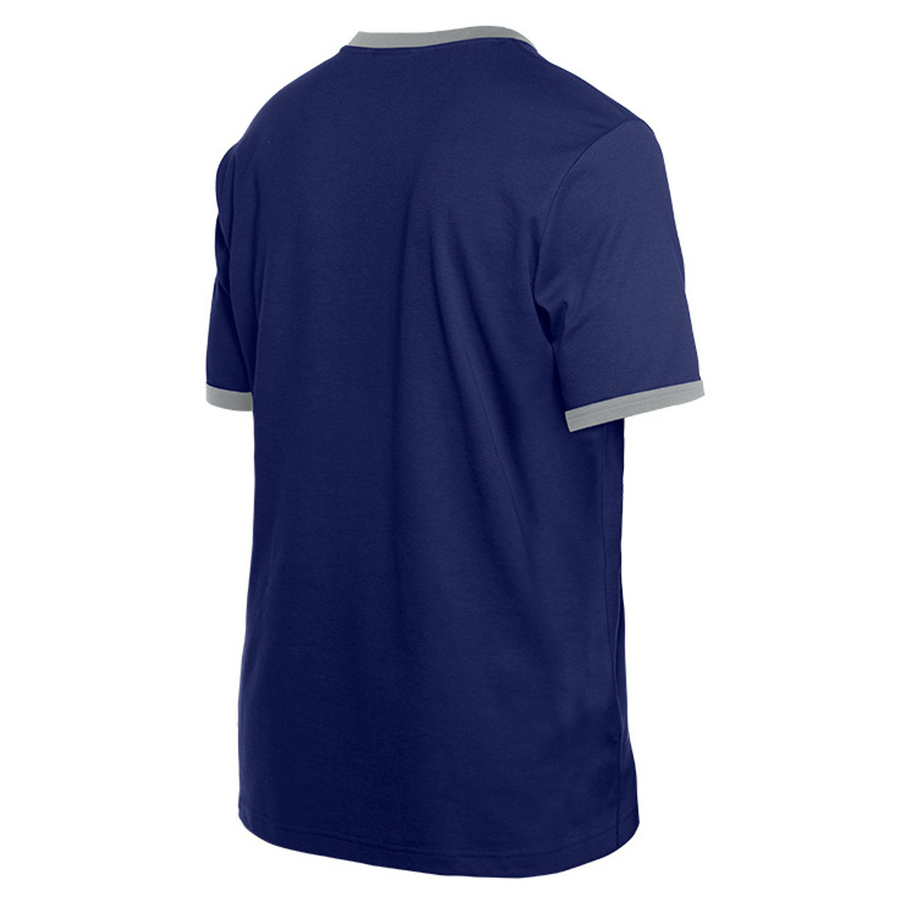 Men's New Era Los Angeles Dodgers Navy Script Logo V-Neck T