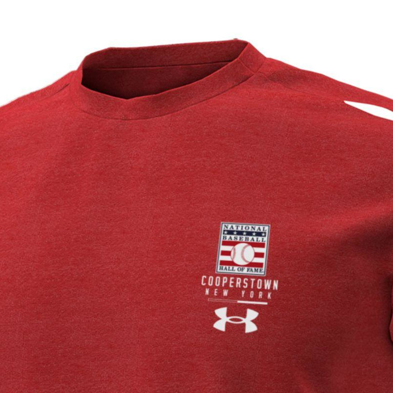 Men’s Under Armour Baseball Hall of Fame Logo Red All Day Short Sleeve ...