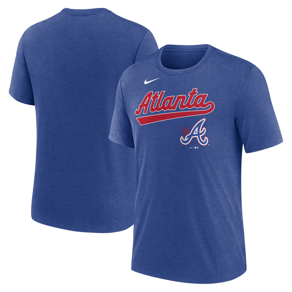 Men's Nike Atlanta Braves Heather Royal City Connect T-Shirt