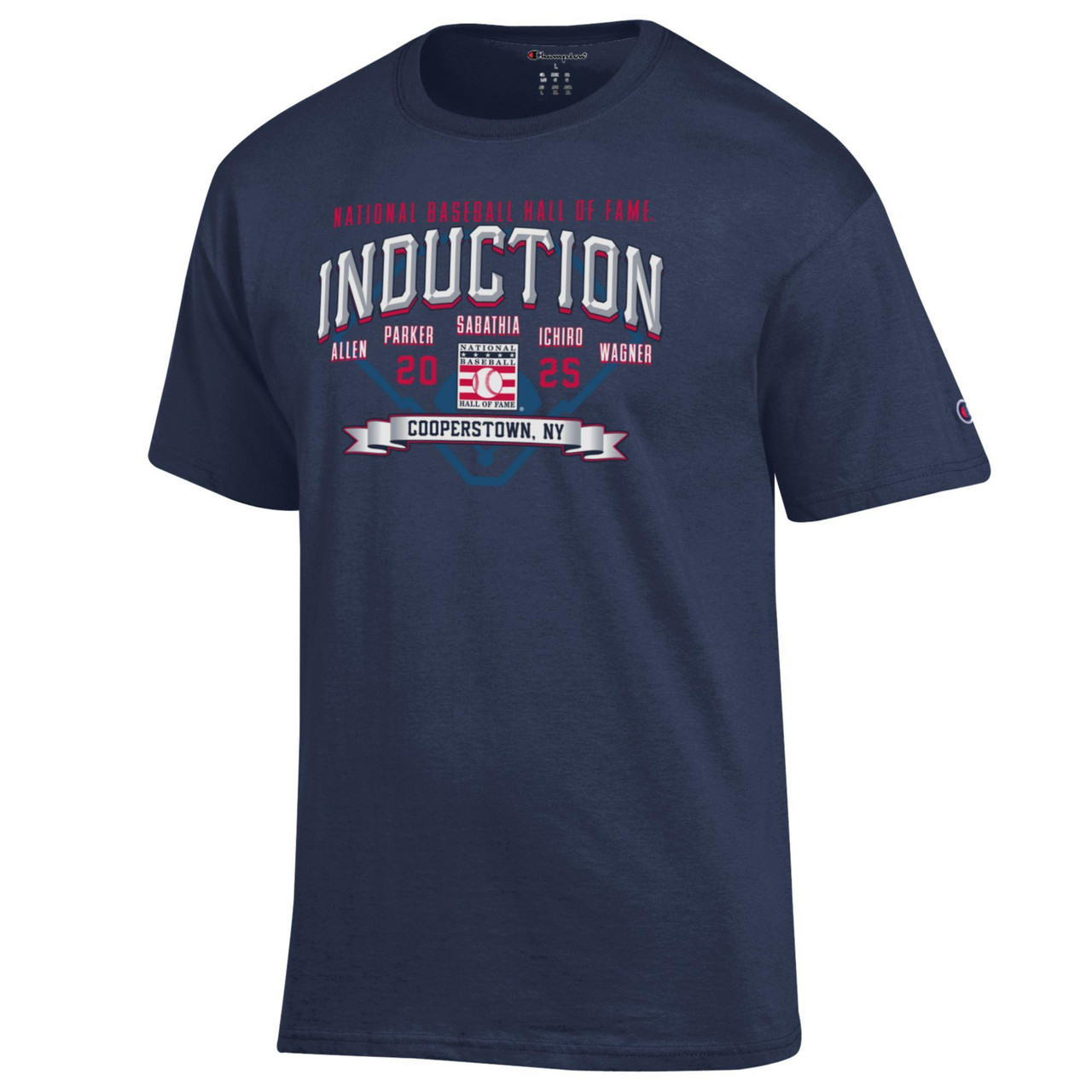 Men’s Champion Baseball Hall of Fame 2025 Induction Roster Navy T-Shirt