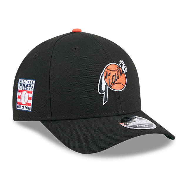 Men’s New Era San Francisco Giants Cooperstown Collection Hall of Fame Logo 9FORTY M-Crown Black Snapback Cap