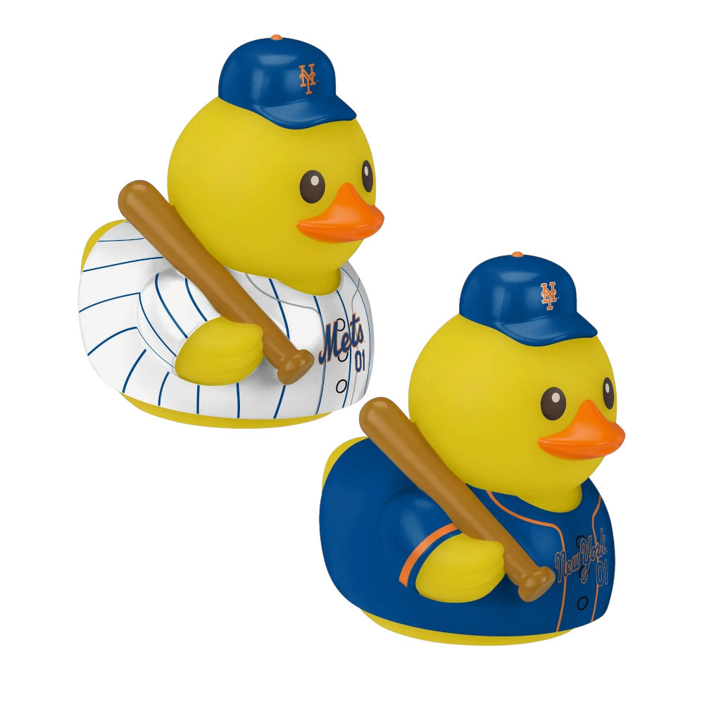 New York Mets 2 Pack Home and Away Jersey 5 Inch Vinyl Duck Set